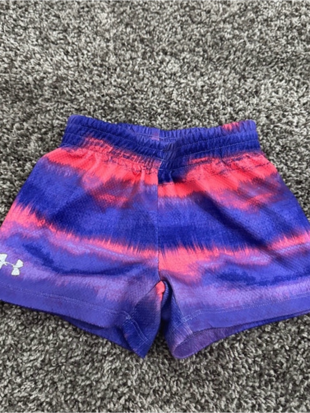 Under Armour Girls' Purple & Pink Tie-Dye Athletic Shorts